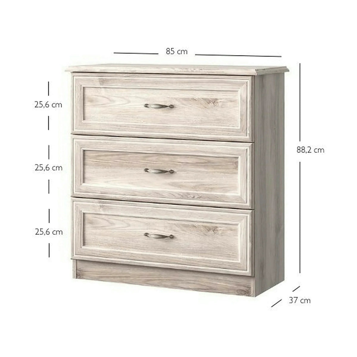 Comoda LIZBON, stejar nairobi, PAL laminat, 85x37x88 cm