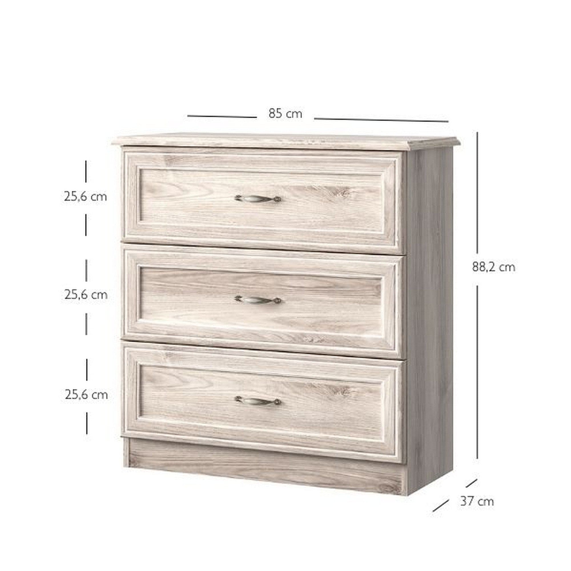 Comoda LIZBON, stejar nairobi, PAL laminat, 85x37x88 cm