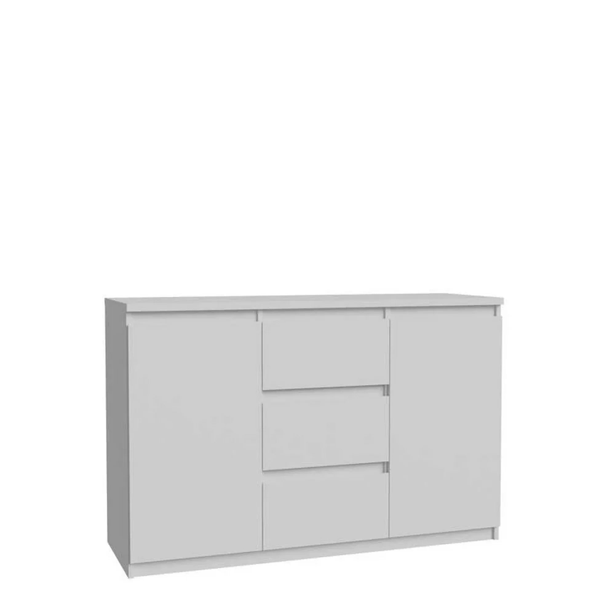 Comoda LOGAN NEW 04, alb, DTD laminat, 138x40x94 cm