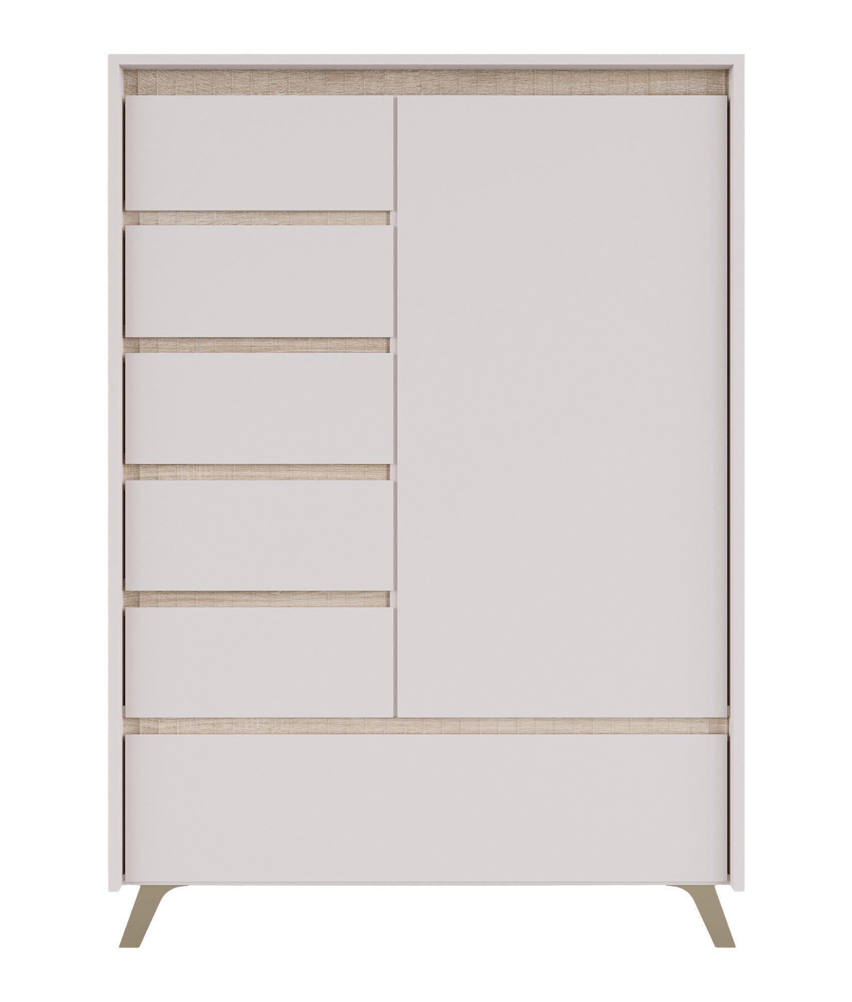 Comoda LOUNGE 5, casmir/stejar sonoma, PAL, 95x45x152.5 cm