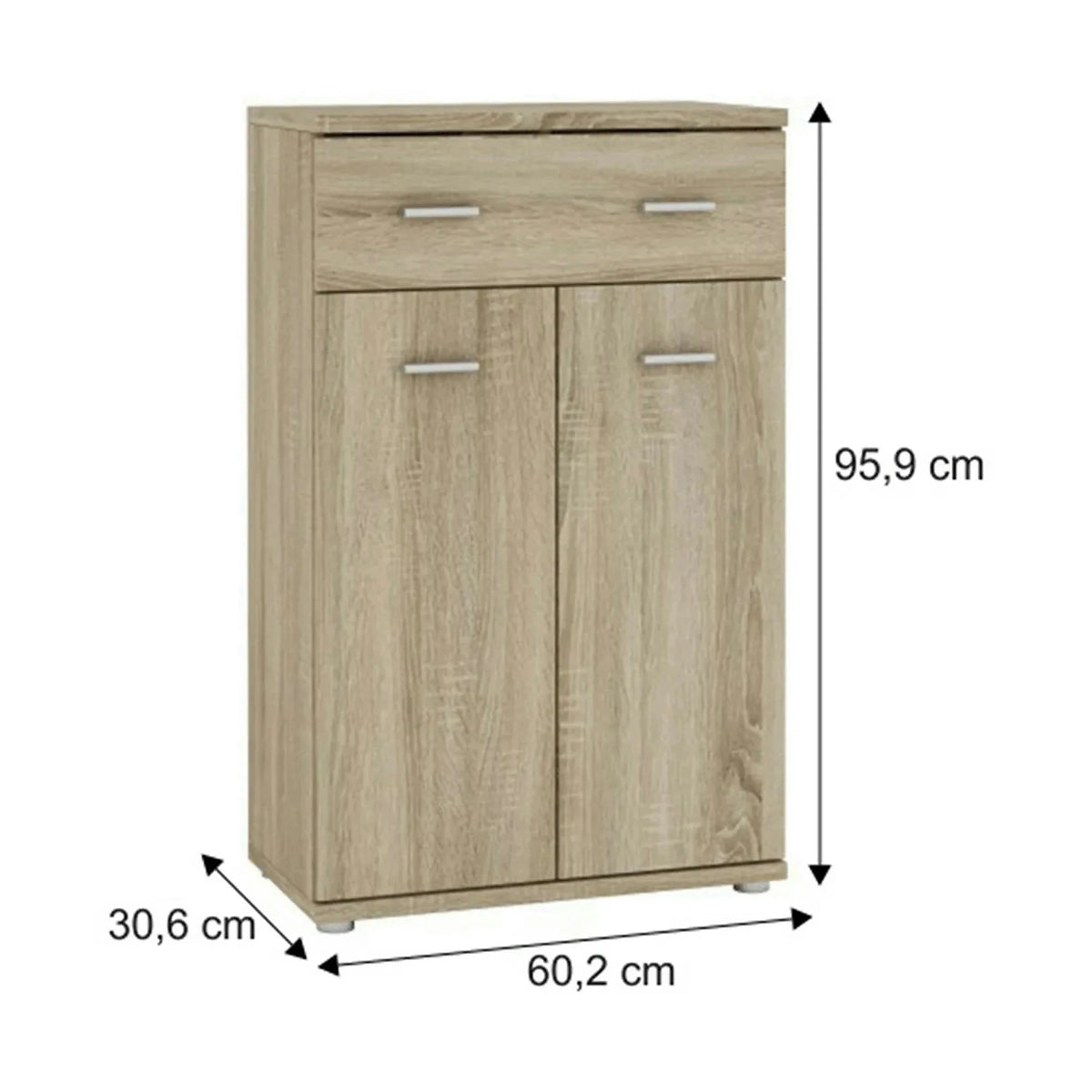 Comoda MARIO NEW TYP G, stejar sonoma, PAL melaminat, 60x31x96 cm