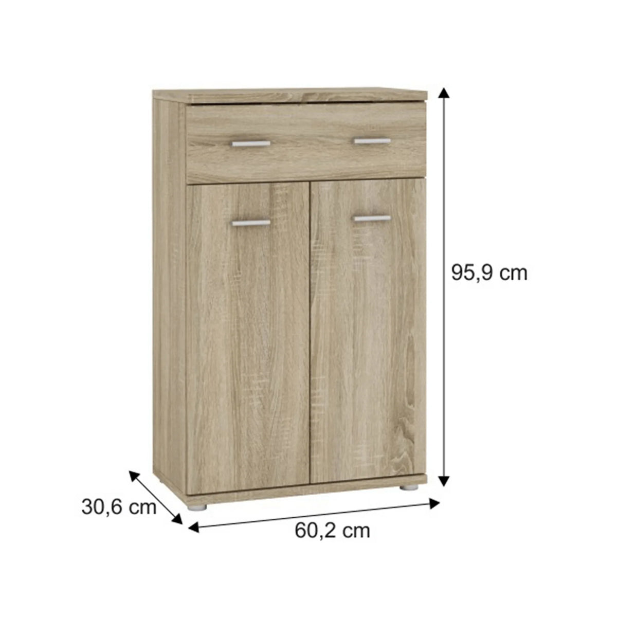 Comoda MARIO NEW TYP G, stejar sonoma, PAL melaminat, 60x31x96 cm