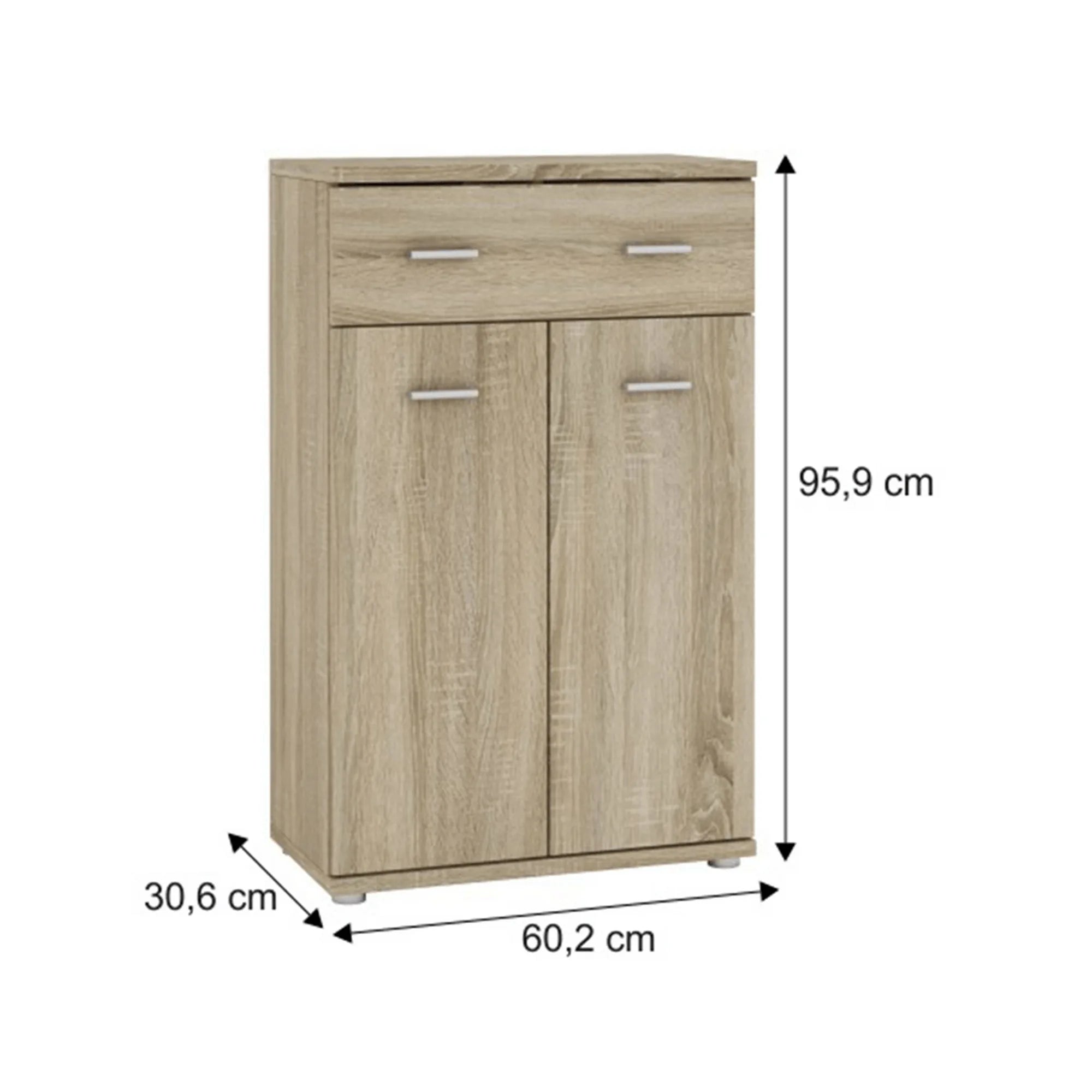 Comoda MARIO NEW TYP G, stejar sonoma, PAL melaminat, 60x31x96 cm