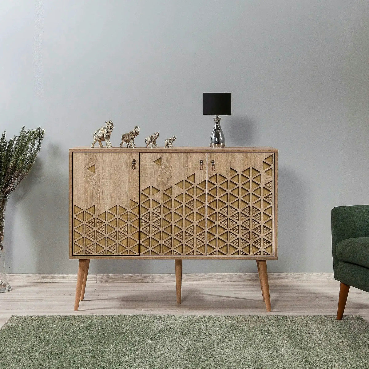 Comoda Mega-120, stejar sonoma, PAL melaminat, 120x36x90 cm
