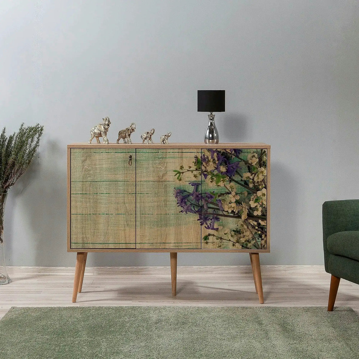 Comoda Mega - 727, stejar sonoma, PAL melaminat, 120x36x90 cm