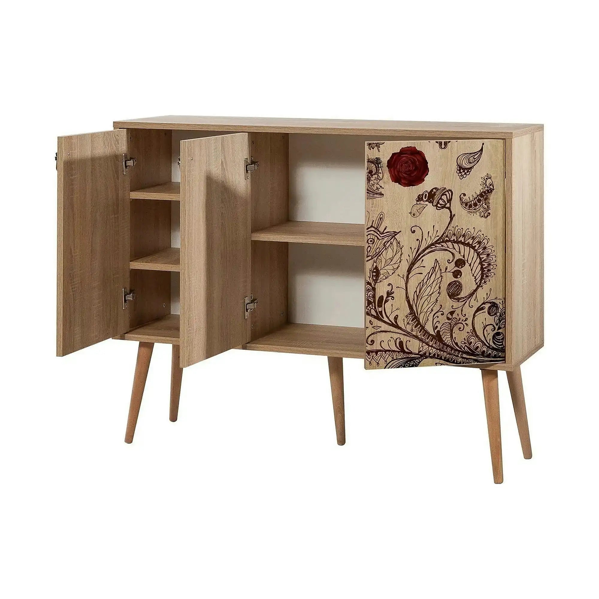 Comoda MEGA-731, stejar sonoma, PAL melaminat, 120x36x90 cm