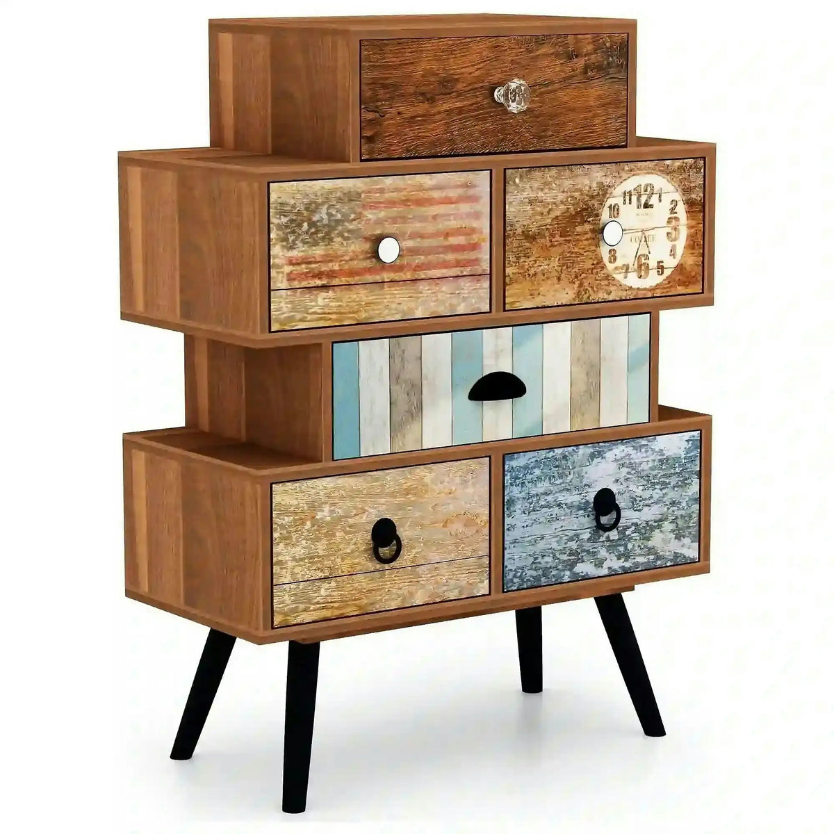 Comoda MEZO KM2, multicolor, PAL/metal, 63x29x85 cm