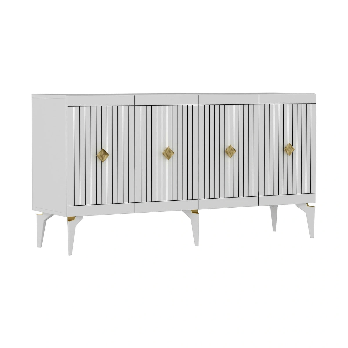 Comoda MIDAS, alb, PAL melaminat, 150x40x79 cm