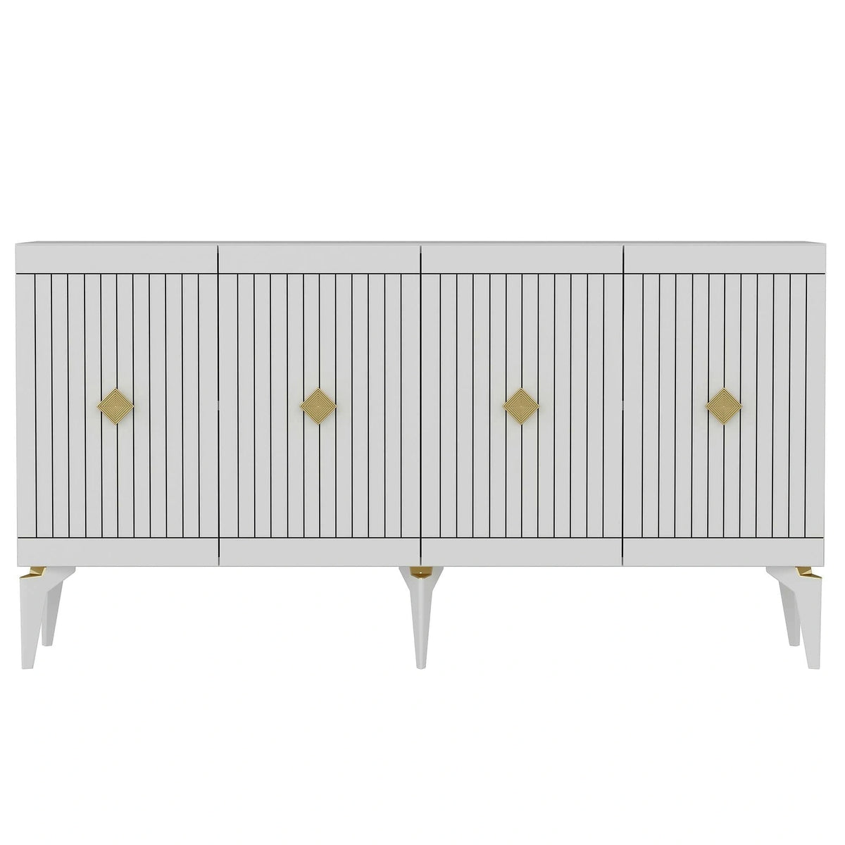 Comoda MIDAS, alb, PAL melaminat, 150x40x79 cm