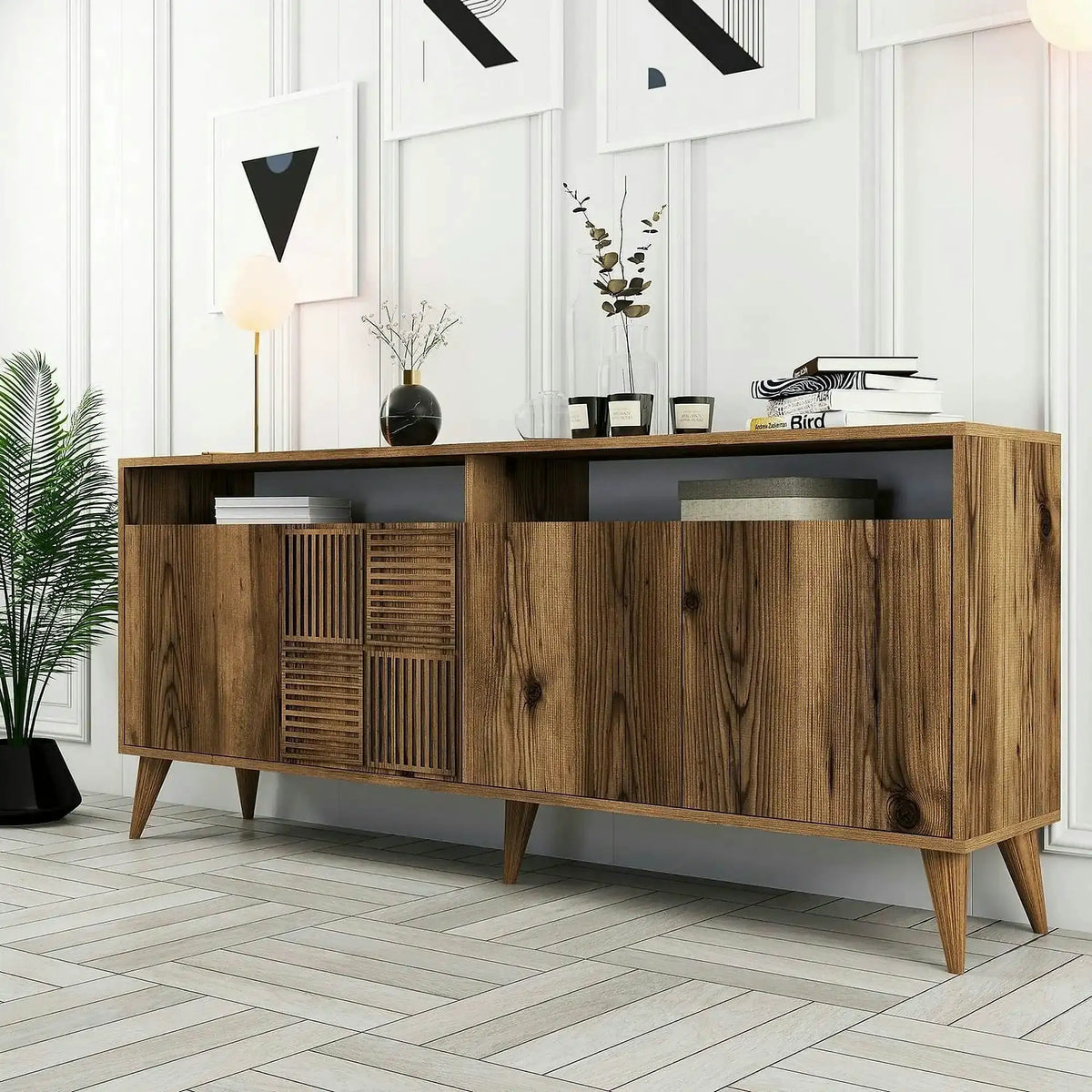 Comoda Milan, maro, PAL melaminat, 180x35x79 cm