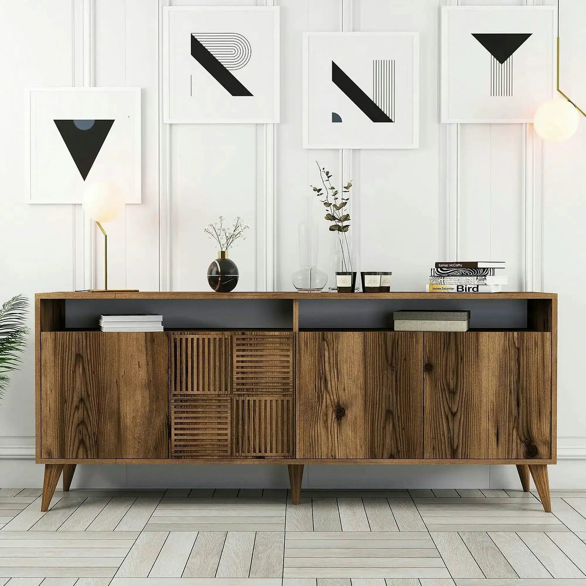 Comoda Milan, maro, PAL melaminat, 180x35x79 cm