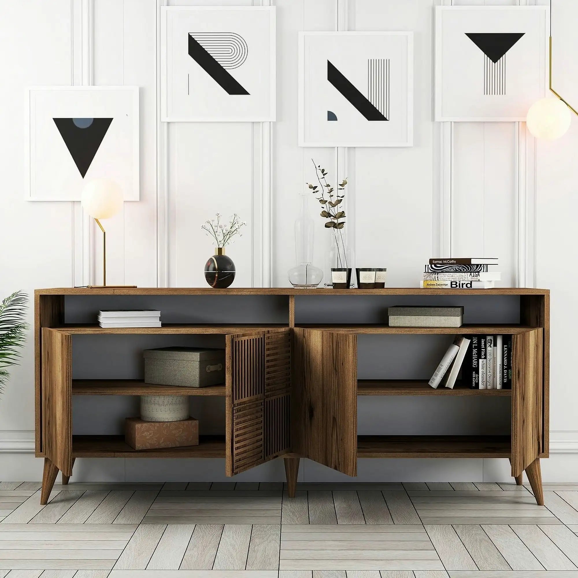 Comoda Milan, maro, PAL melaminat, 180x35x79 cm