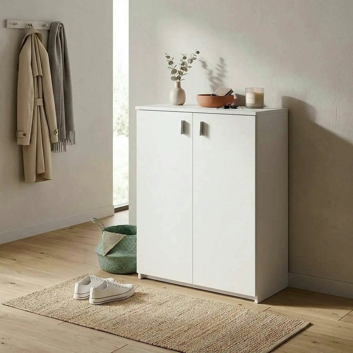 Comoda NATALI TYP 4, alb, DTD laminat, 64x32x85 cm