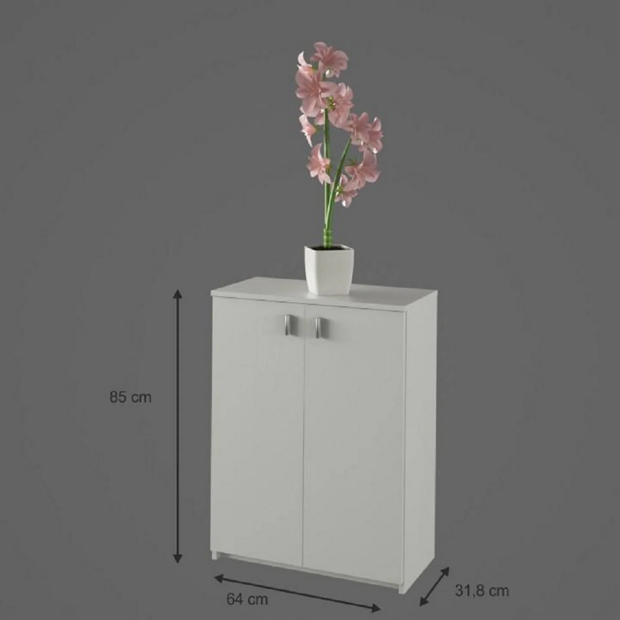 Comoda NATALI TYP 4, alb, DTD laminat, 64x32x85 cm