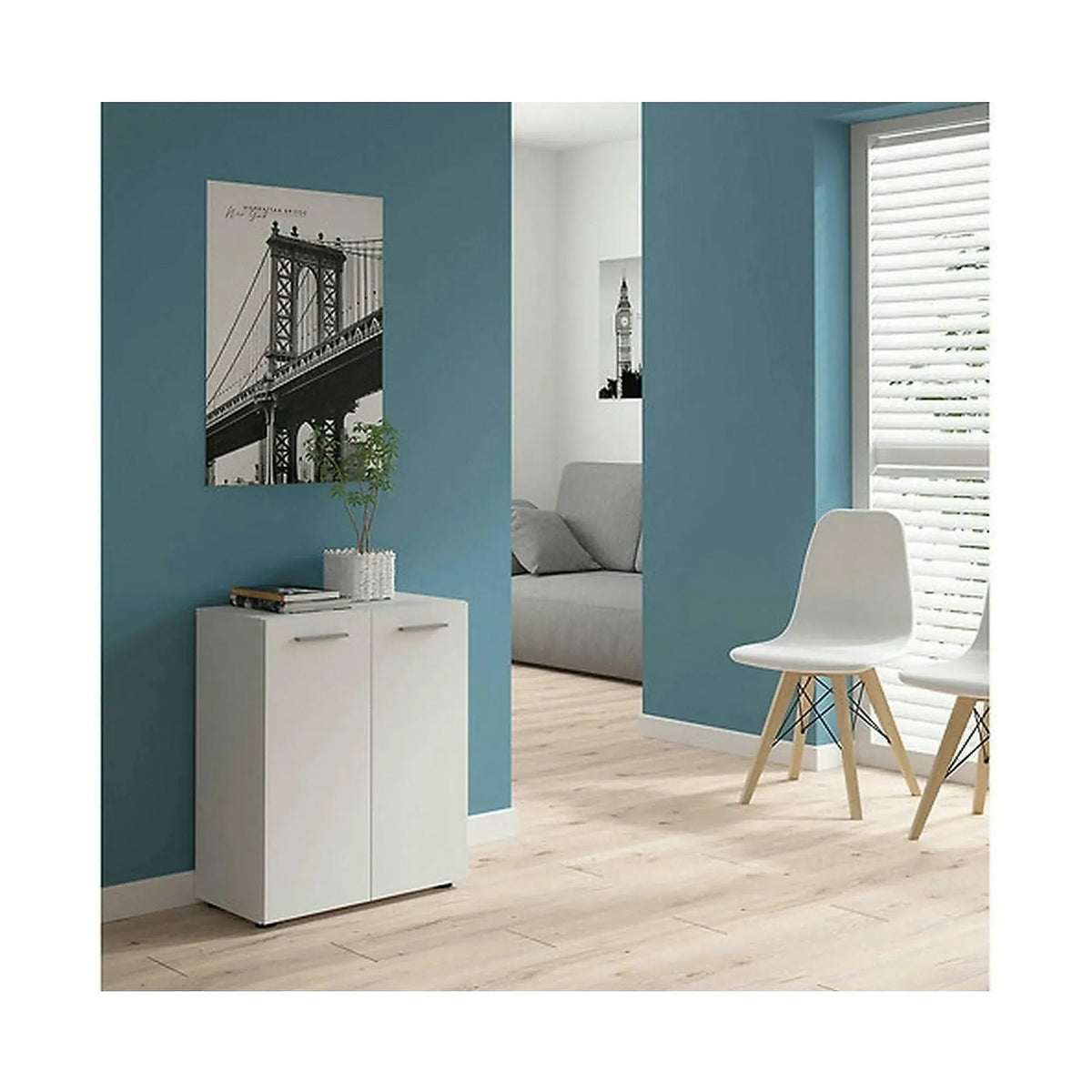Comoda NENO, alb, PAL, 60x32x72 cm