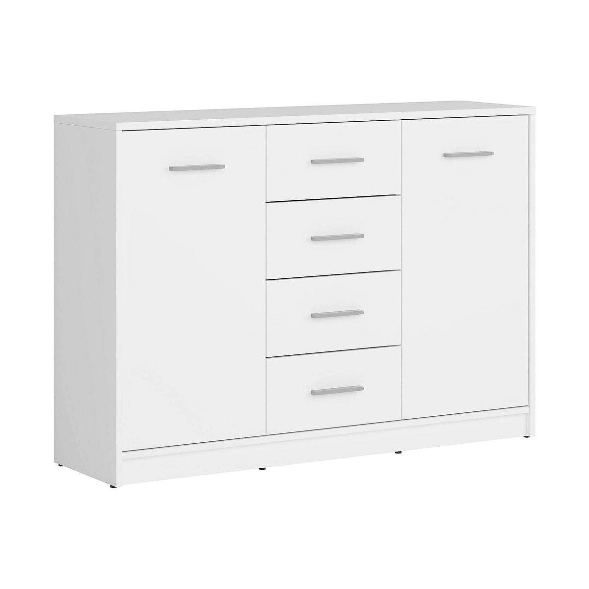 Comoda NEPO PLUS, alb, PAL laminat, 119x34x84 cm