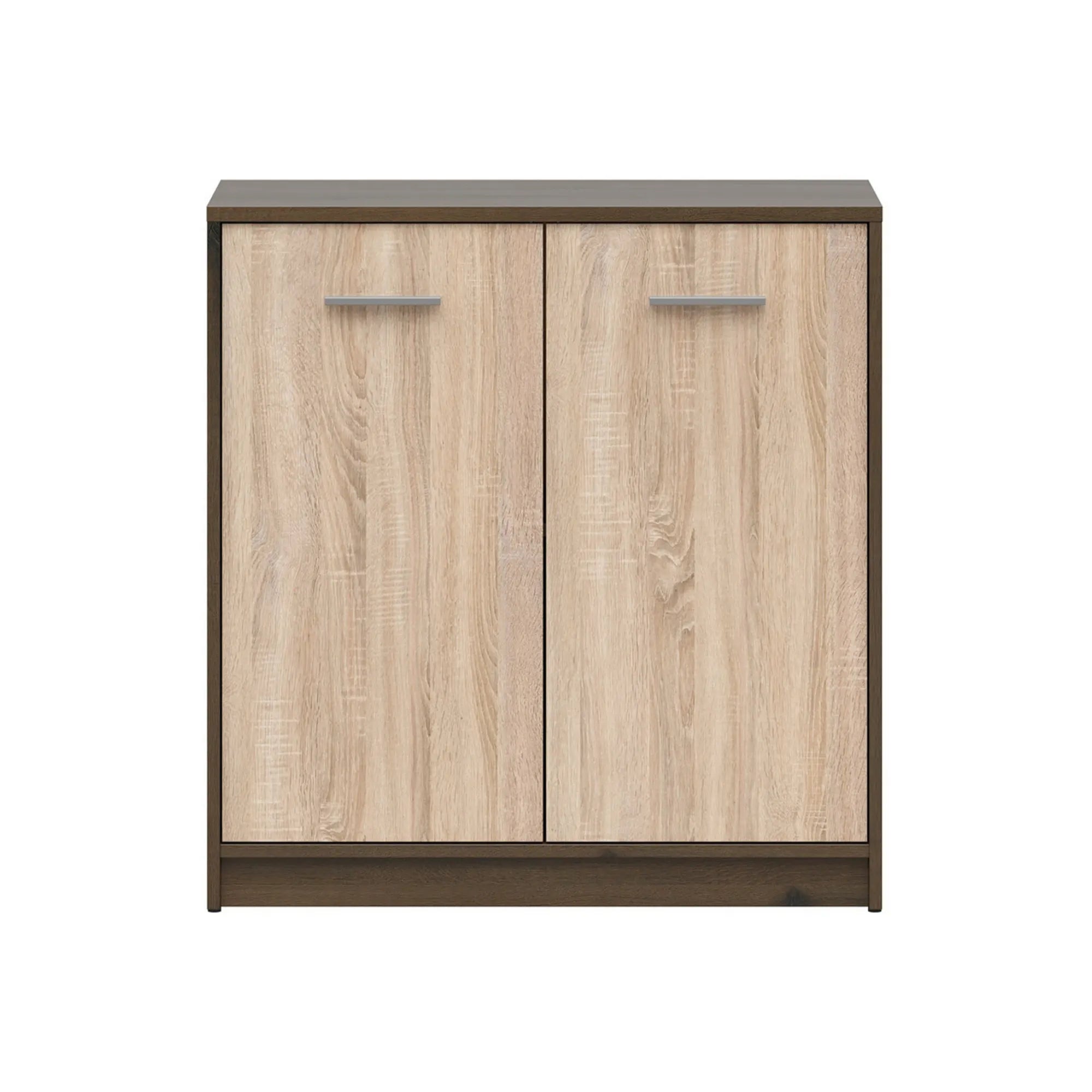 Comoda NEPO PLUS, stejar inchis/stejar sonoma, PAL laminat, 80x34x84 cm