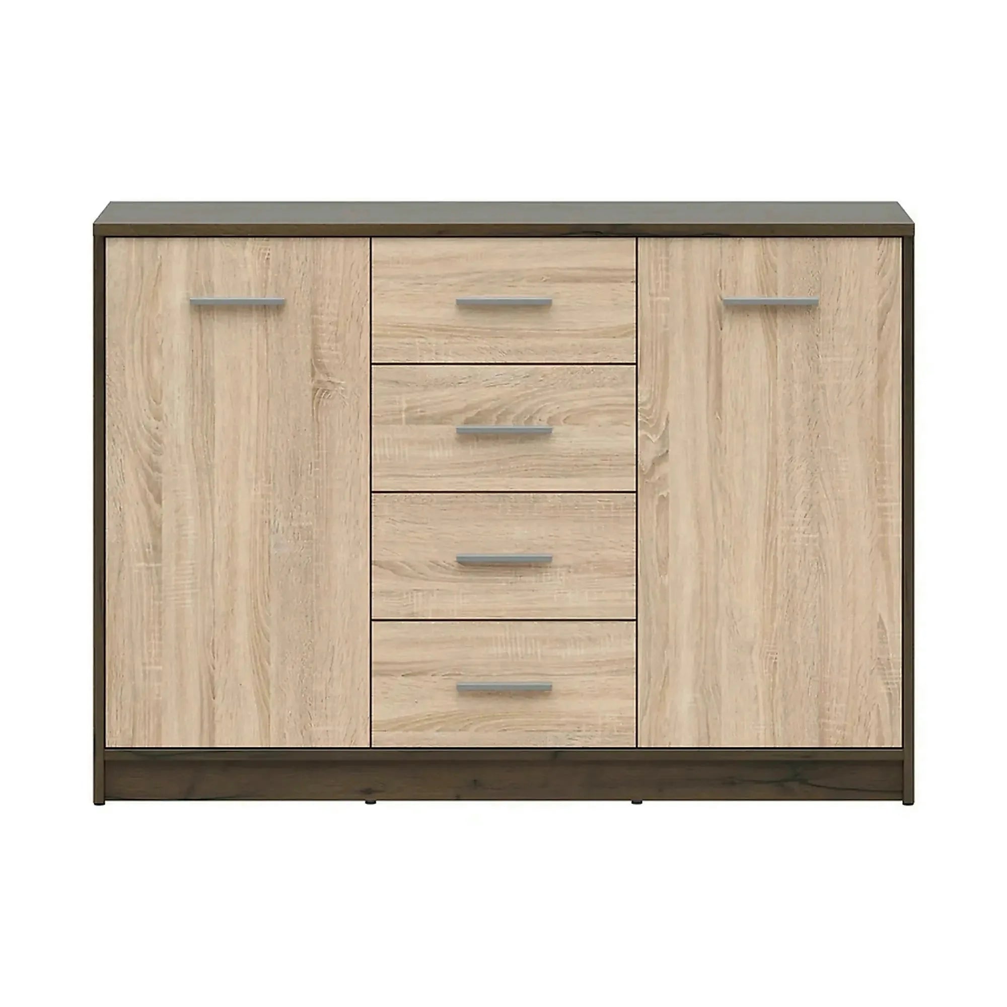 Comoda NEPO PLUS, stejar nobil/stejar sonoma, PAL laminat, 119x34x84 cm