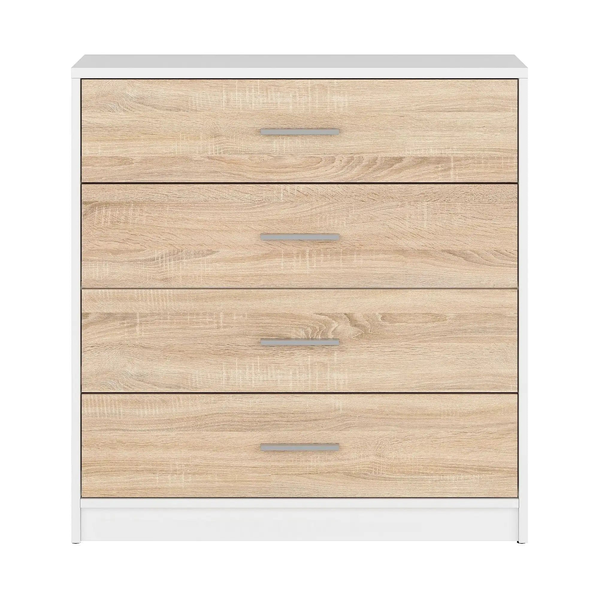 Comoda NEPO PLUS, stejar sonoma/alb, PAL, 80x34x84 cm