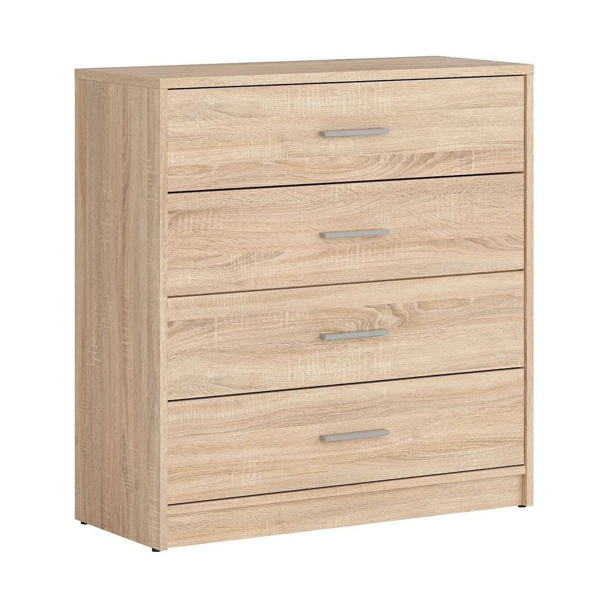 Comoda NEPO PLUS, stejar sonoma, PAL laminat, cu 4 sertare, 80x34x84 cm