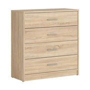 Comoda NEPO PLUS, stejar sonoma, PAL laminat, cu 4 sertare, 80x34x84 cm