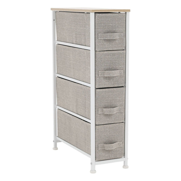 Comoda OFELIA TYP 2, alb/bej/gri, 48x20x76 cm