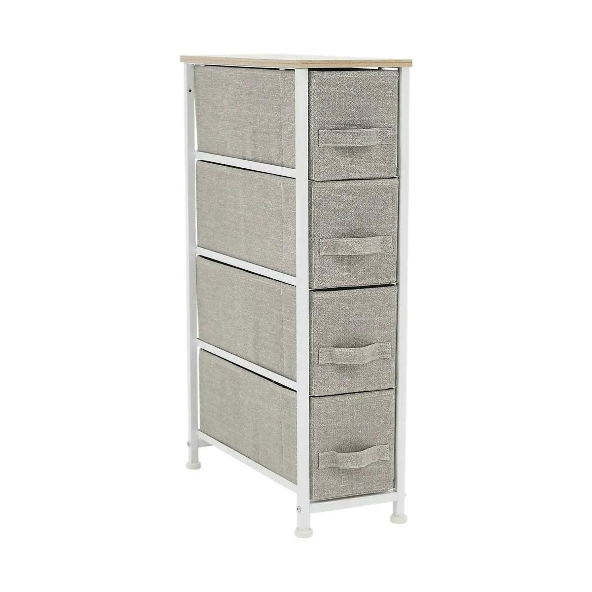 Comoda OFELIA TYP 2, alb/bej/gri, 48x20x76 cm