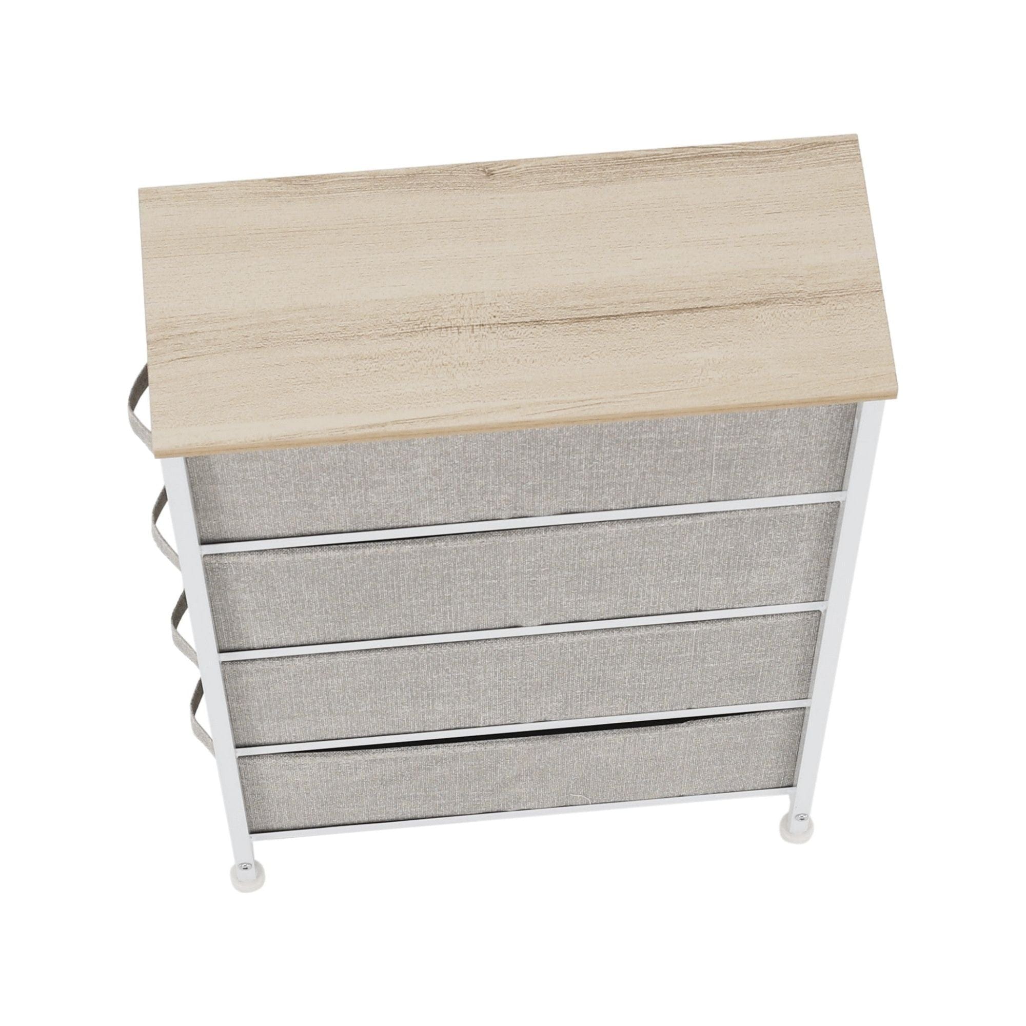 Comoda OFELIA TYP 2, alb/bej/gri, 48x20x76 cm