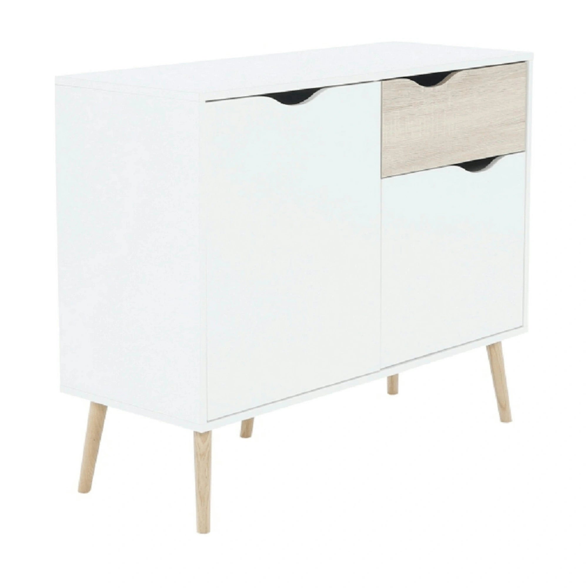 Comoda OSLO 75387, alb, stejar sonoma, PAL melaminat, 98x39x81 cm