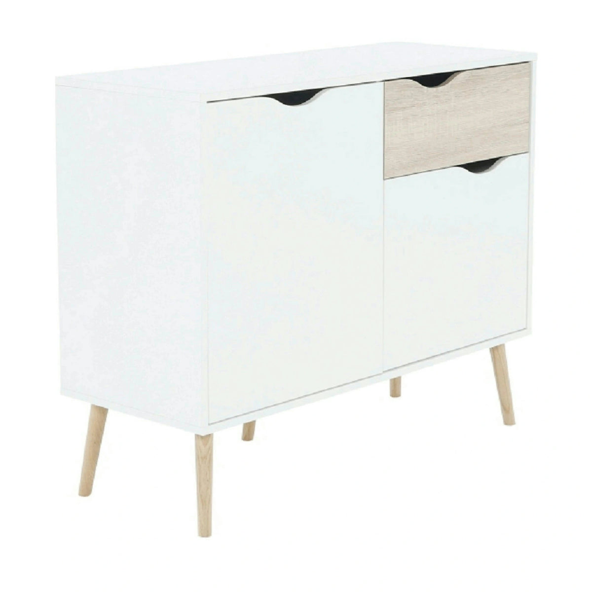 Comoda OSLO 75387, alb, stejar sonoma, PAL melaminat, 98x39x81 cm