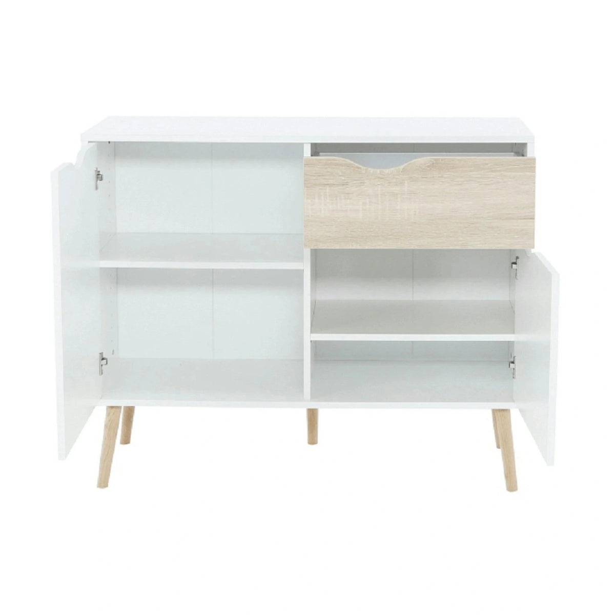 Comoda OSLO 75387, alb, stejar sonoma, PAL melaminat, 98x39x81 cm