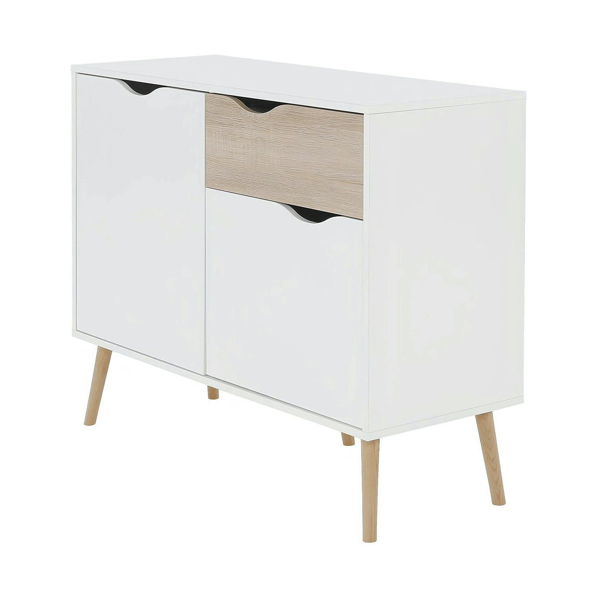 Comoda OSLO 75387, alb, stejar sonoma, PAL melaminat, 98x39x81 cm