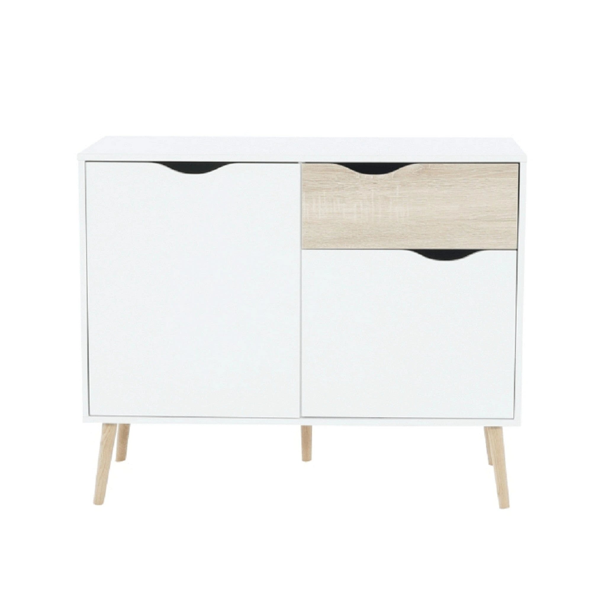 Comoda OSLO 75387, alb, stejar sonoma, PAL melaminat, 98x39x81 cm