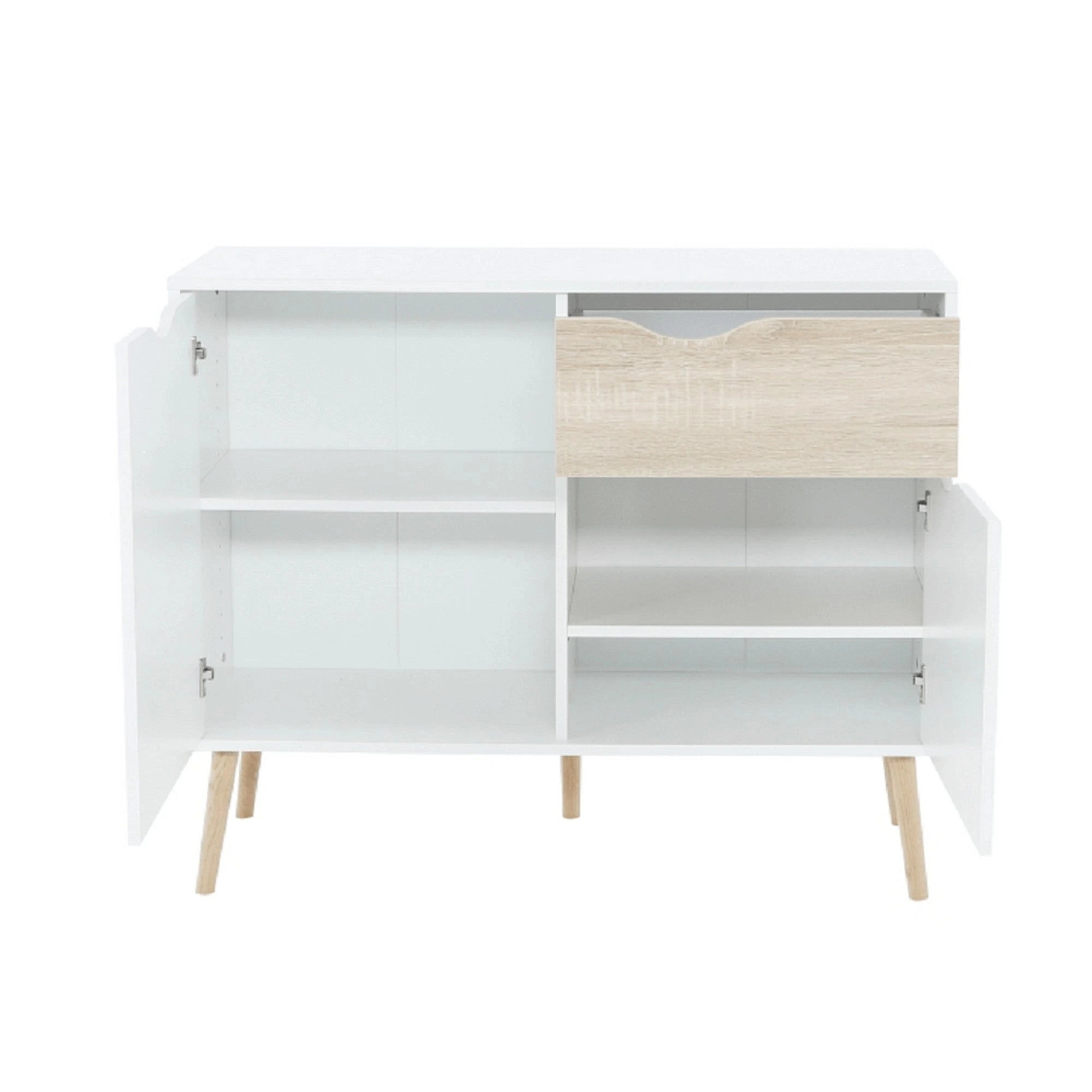 Comoda OSLO 75387, alb, stejar sonoma, PAL melaminat, 98x39x81 cm