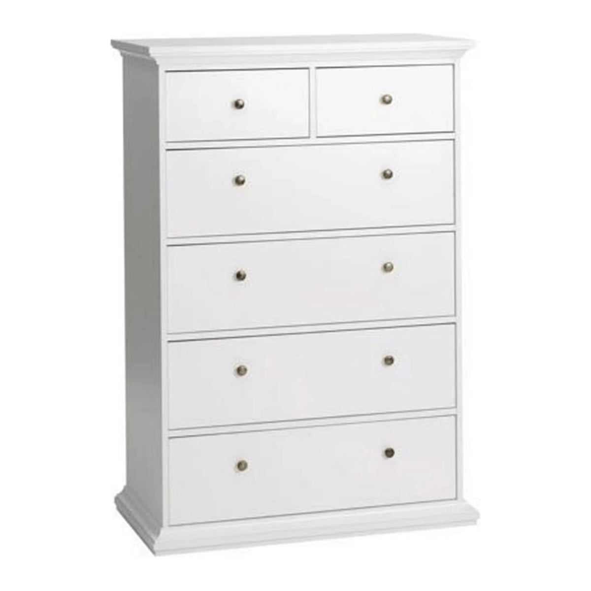 Comoda PARIS, 70306/76718, alb, PAL infoliat, 96x49x140 cm