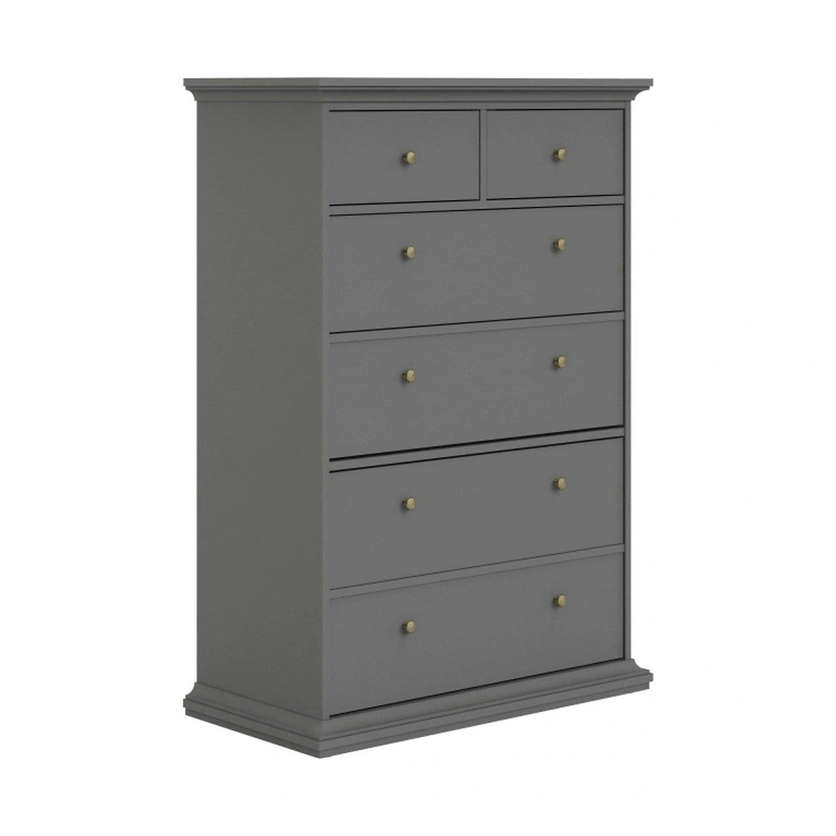 Comoda PARIS, gri, PAL laminat/metal, 96x49x140 cm