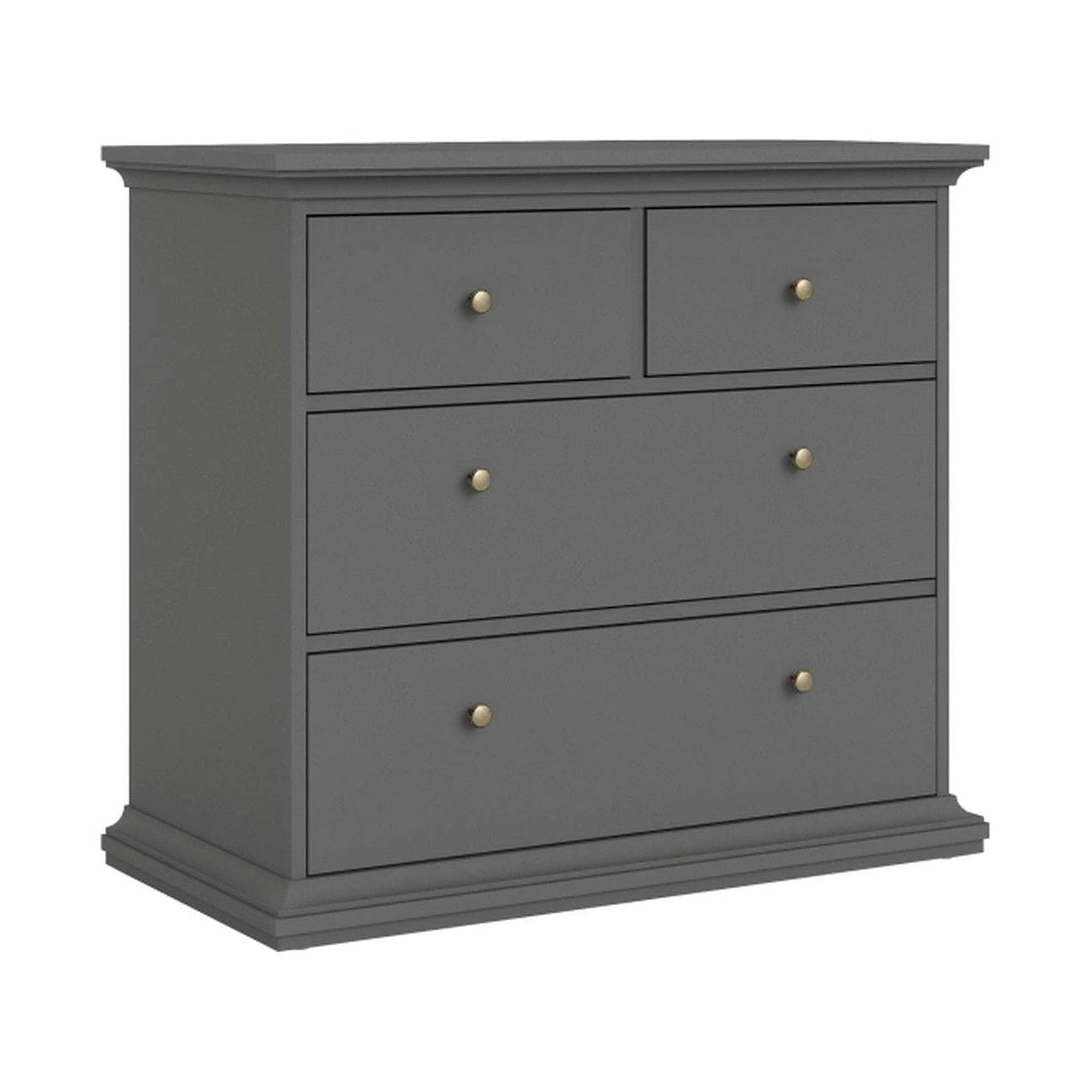 Comoda PARIS, gri, PAL laminat/metal, 96x49x87 cm