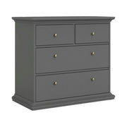 Comoda PARIS, gri, PAL laminat/metal, 96x49x87 cm