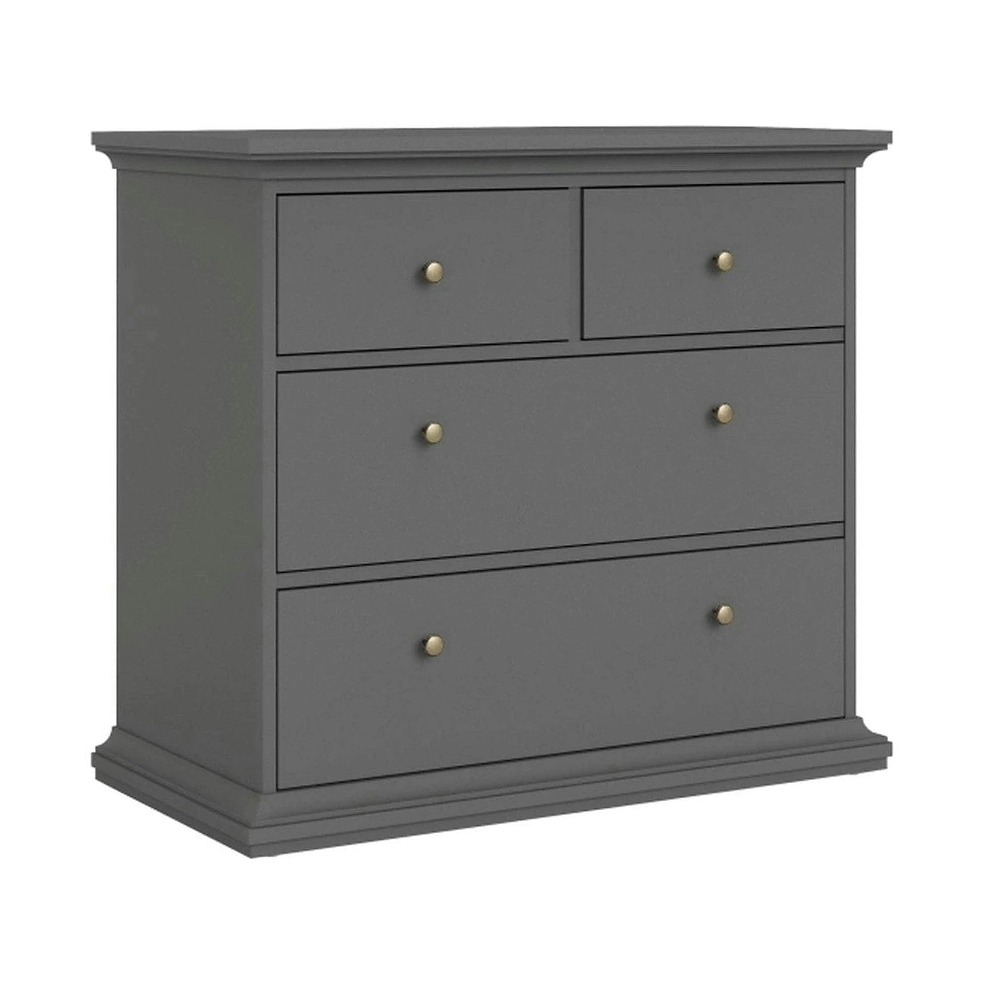 Comoda PARIS, gri, PAL laminat/metal, 96x49x87 cm