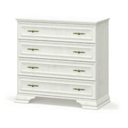 Comoda pin alb anderson IRYS, PAL laminat, cu 4 sertare, 93x39x89 cm