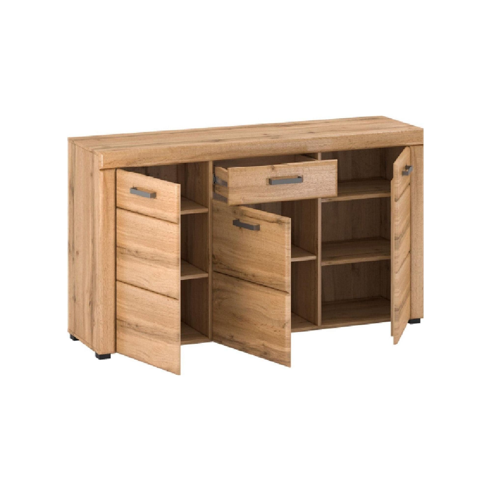 Comoda PUSAN E, stejar, 151x41x86 cm