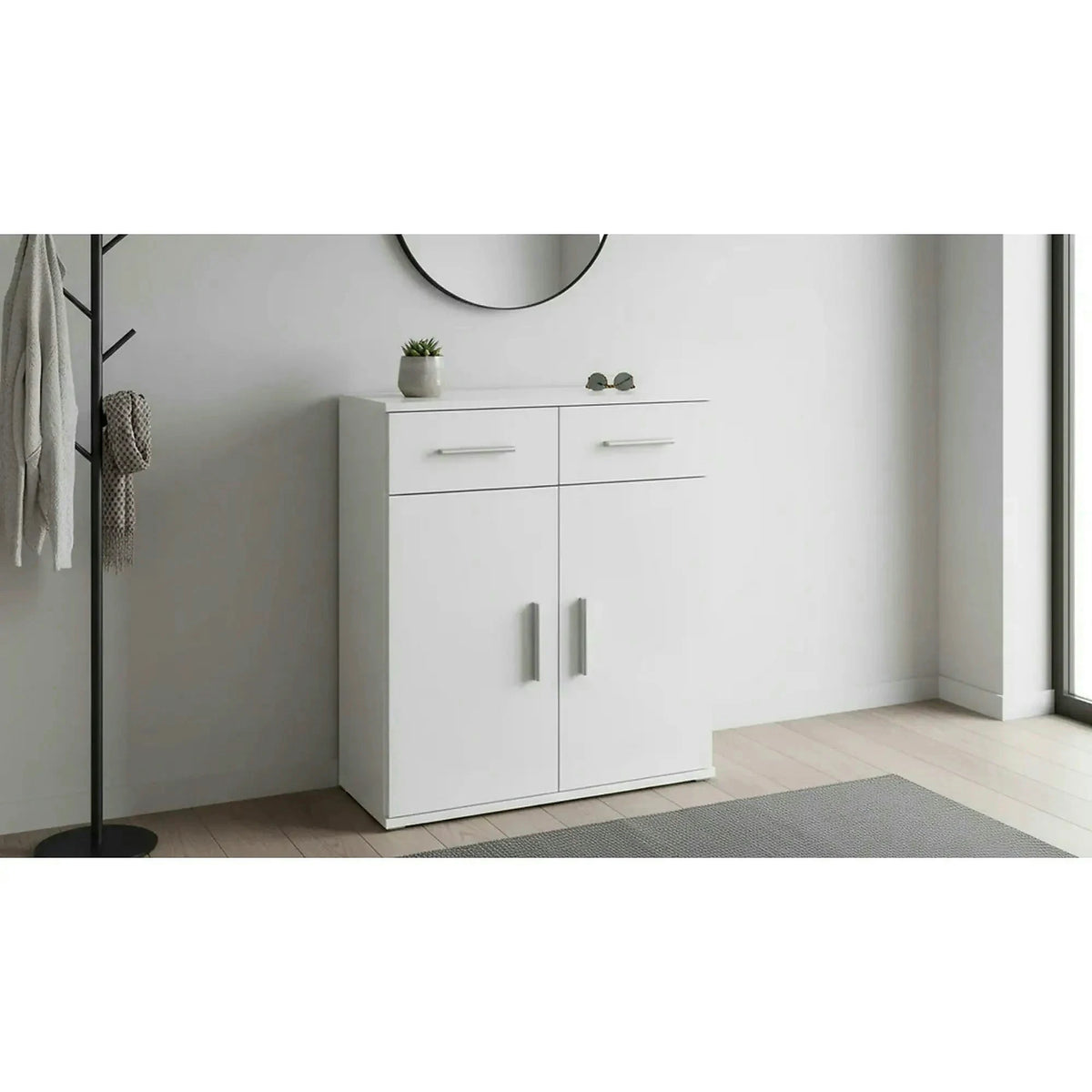 Comoda RESITA TYP 2, alb, DTD laminat, 71x35x80 cm