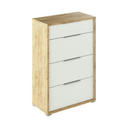 Comoda RIOMA TYP 22, stejar artisan/alb, DTD laminat, 75x38x112 cm
