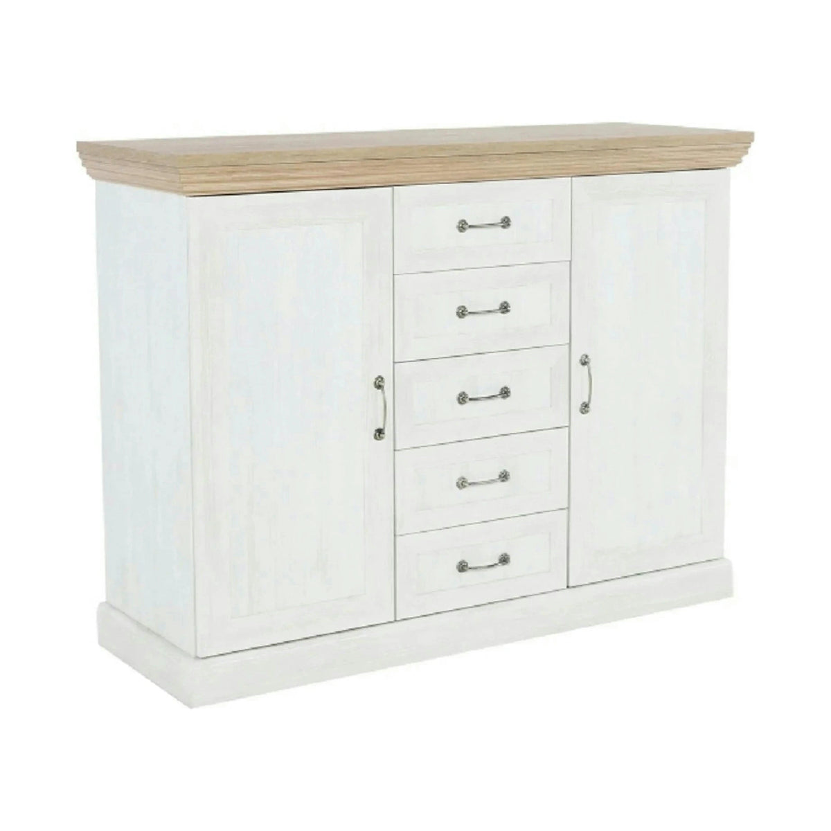 Comoda ROYAL K2D, PAL, pin nordic/stejar sălbatic, 127x46X98 cm