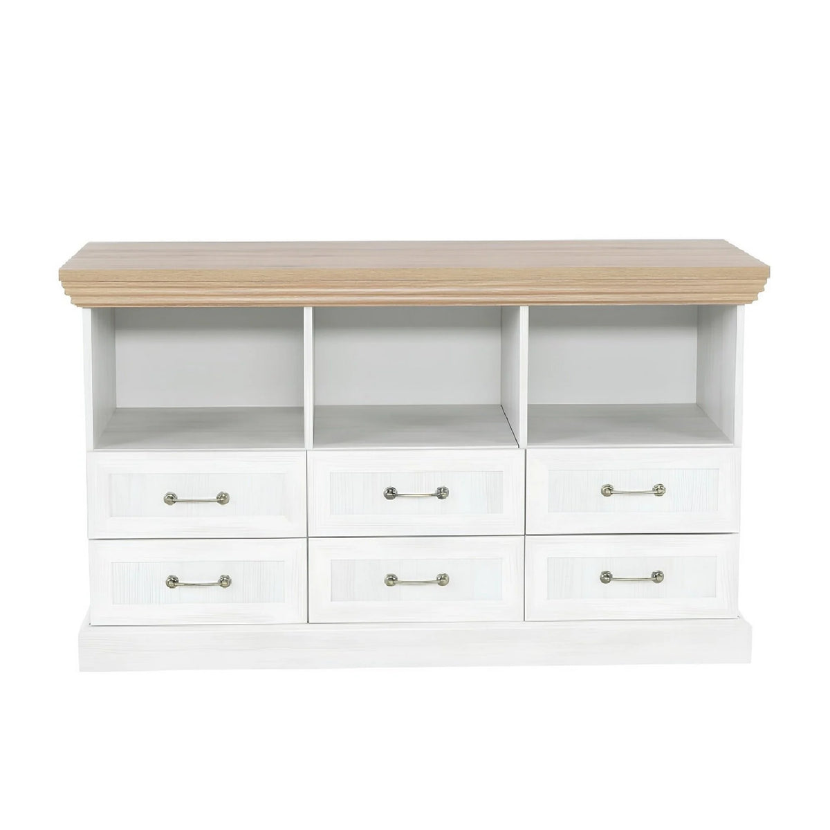 Comoda ROYAL RS, PAL, pin nordic/stejar salbatic, 127x46x75 cm