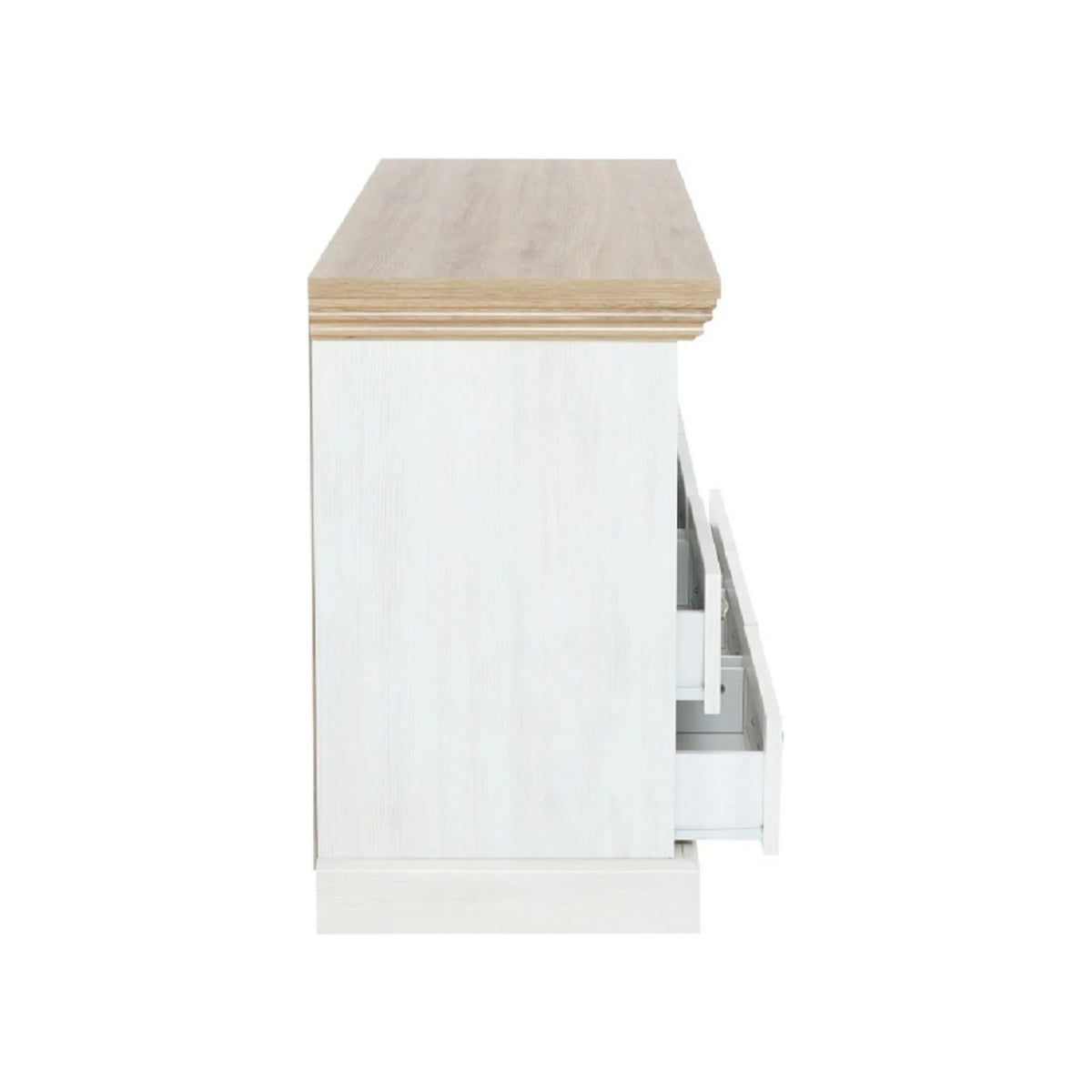 Comoda ROYAL RS, PAL, pin nordic/stejar salbatic, 127x46x75 cm