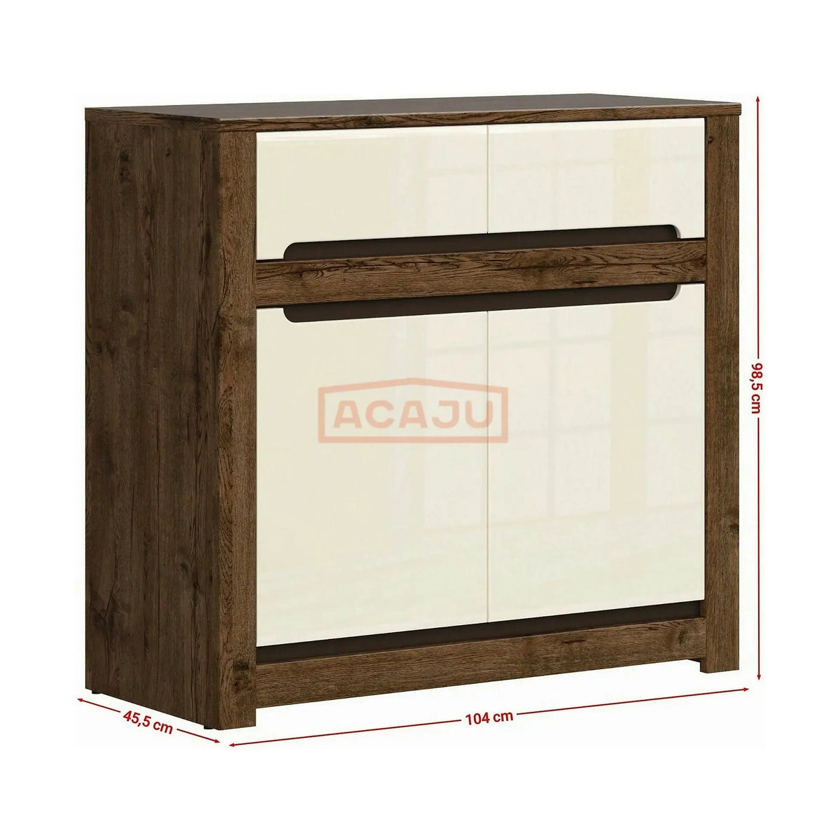 Comoda RUSO KOM2D2S, nuc/bej, PAL, 104x46x99 cm