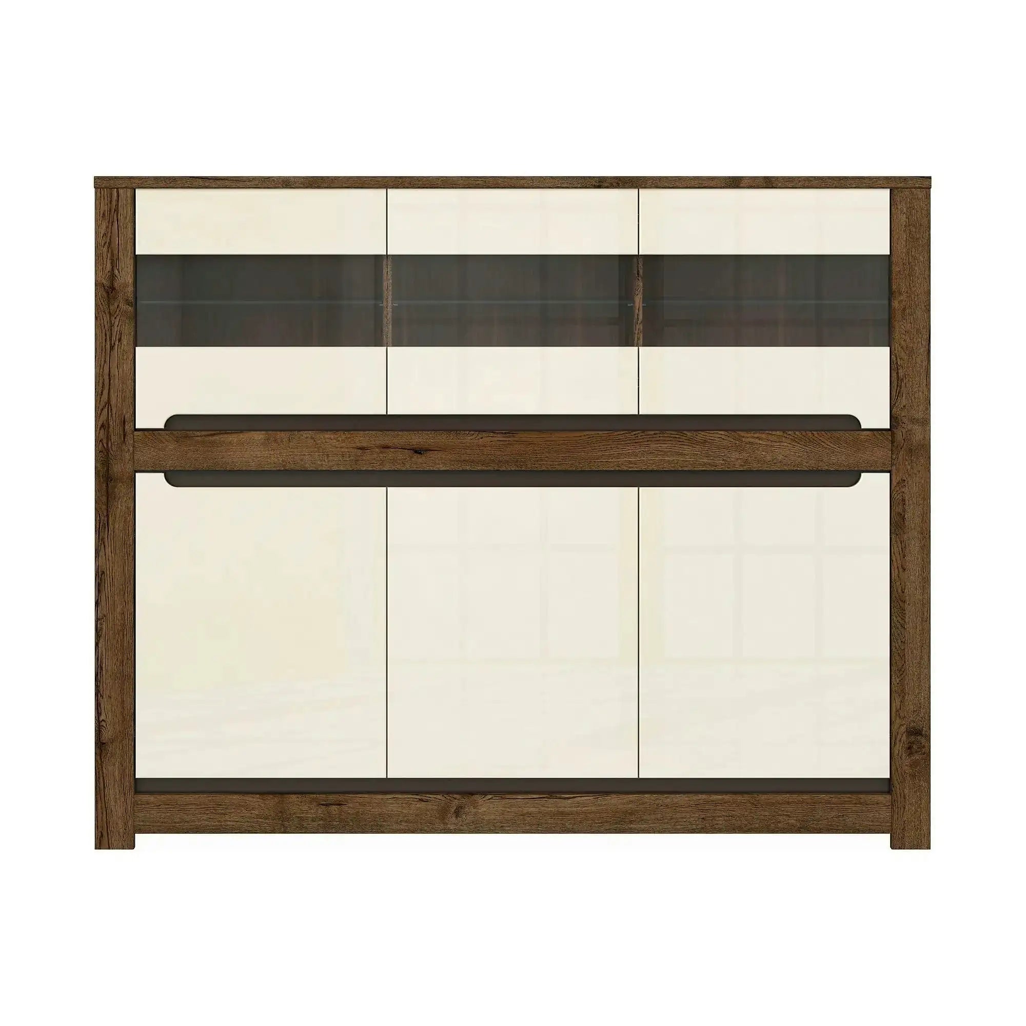 Comoda RUSO KOM3W3D, nuc/bej, PAL, 149x46x121 cm