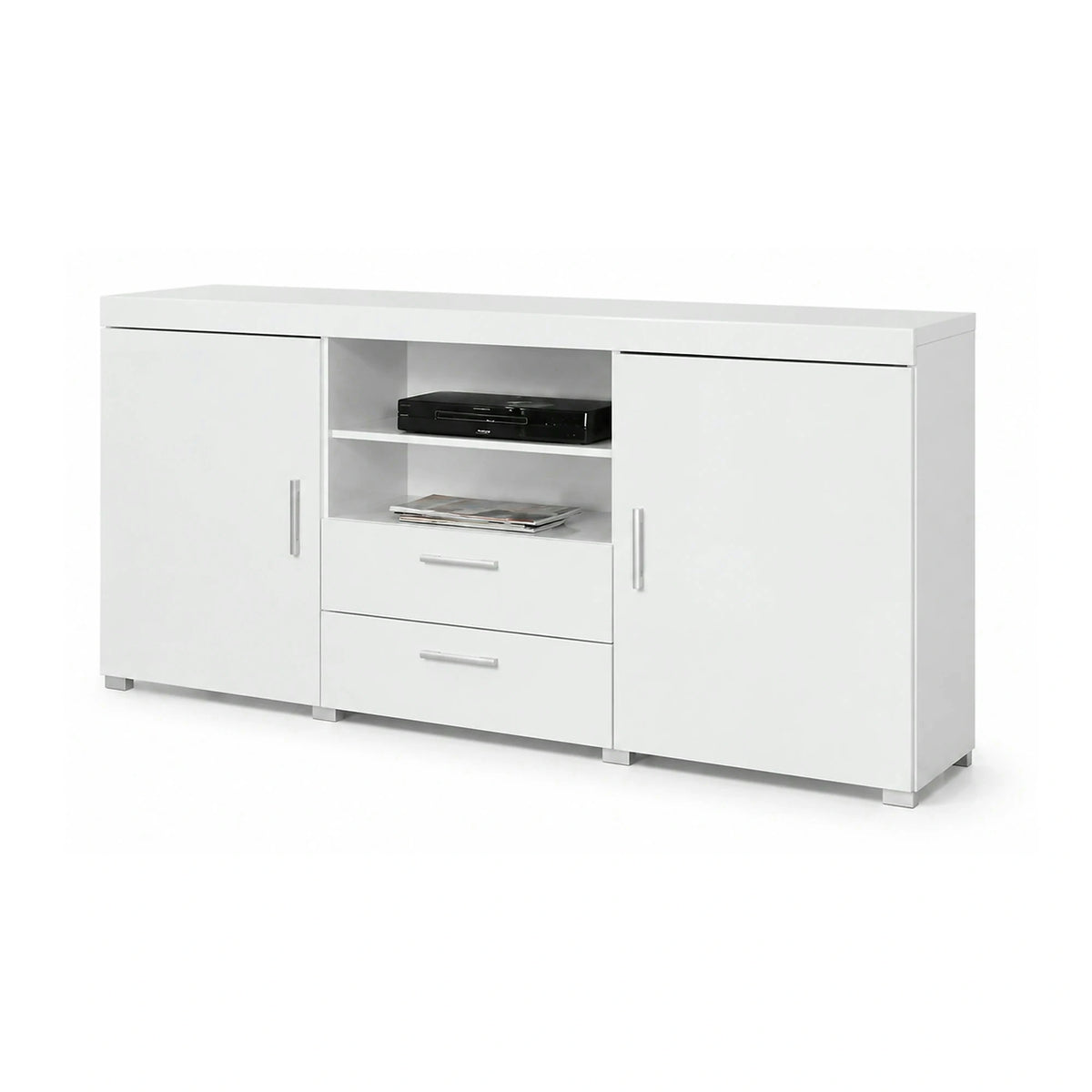 Comoda SAMBA REG-5, alb, PAL, 164x45x80 cm
