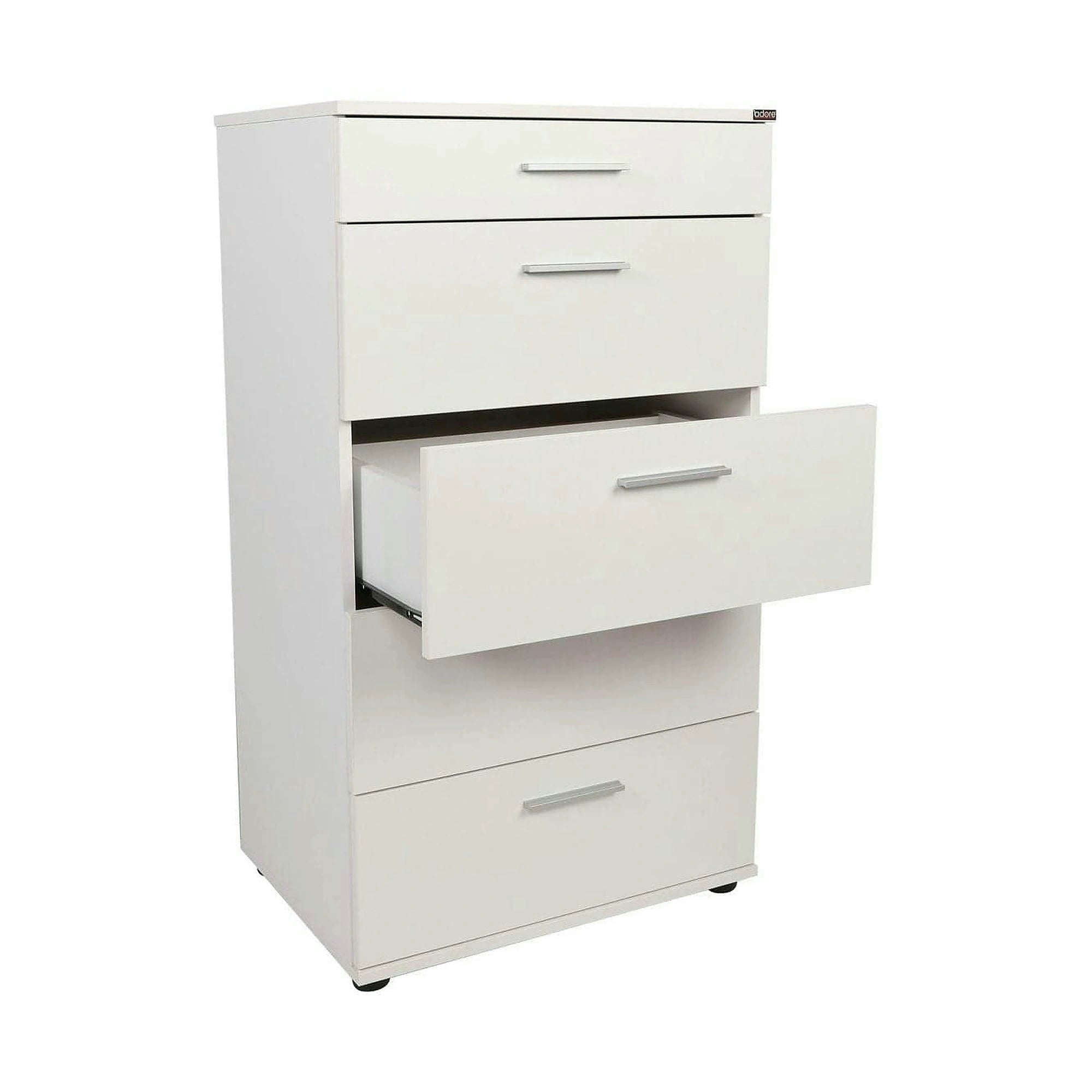 Comoda SFN-550-BB-1, alb, PAL melaminat, 60x44x108 cm